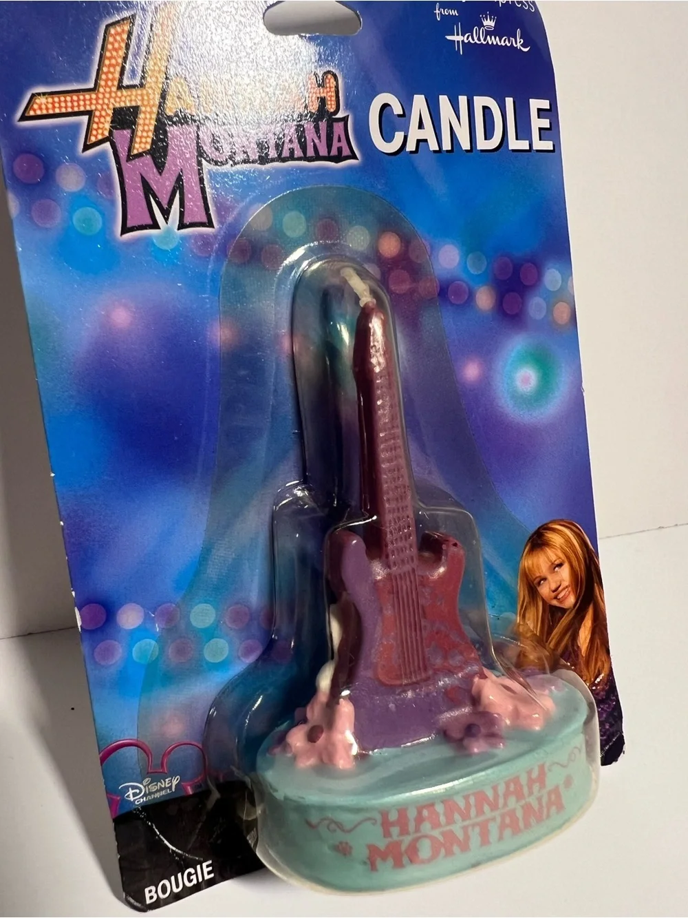 Hannah Montana Guitar Candle - Pink & Teal dead stock
